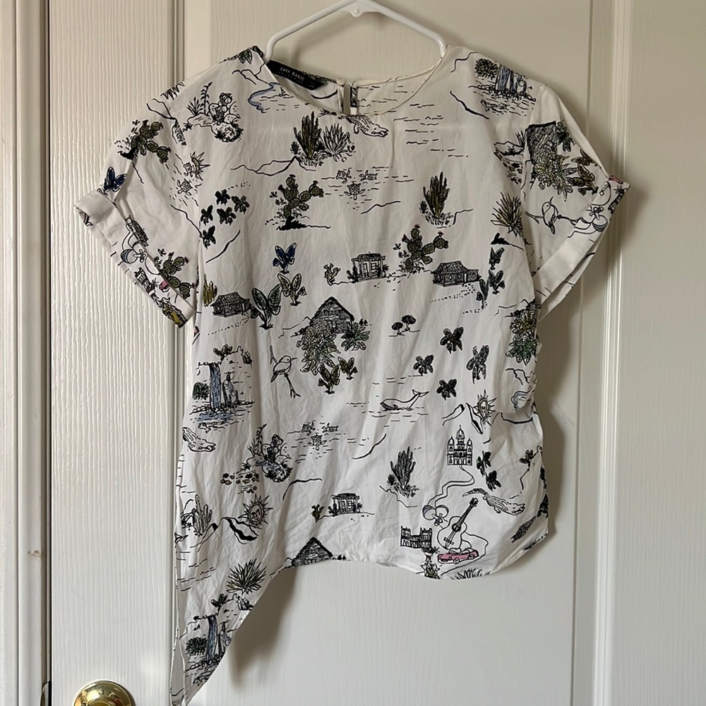Side tie white top